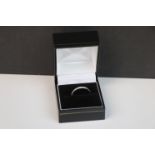 14CT white gold diamond half eternity ring