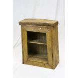 Vintage rustic pine cupboard with detachable chopping block to top