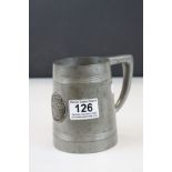 Pre-War pewter tankard presented to J Eason Gibson members day driving a Frazer Nash BMW