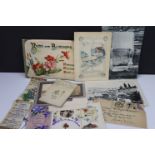 Collection of Early 20th century Postcards, Greetings Cards and Ephemera including Tuck's Postcard