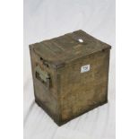 World War II Military Oak ' The T.A. Co ' Box dated 1944, 24cms wide x 26cms high