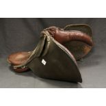 Vintage leather horse saddle