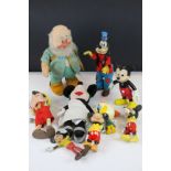 Eight TV related plastic toys and soft toys to include Chad Valley Dwarf, 5 x various Mickey Mouse