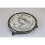 Late 19th century ' Deykin and Sons ' Queens Jubilee Teapot Stand.