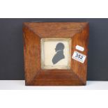 A framed and glazed 19th century silhouette portrait within a rosewood frame.