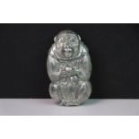 Silver plated vesta case in the form of a monkey
