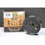 A boxed "The Beaudex" 3 1/4" centre pin fly fishing reel by J.W. Young & Son Ltd.