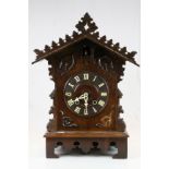 Antique Gordian Hettich Sohne two train cuckoo bracket clock with fusee movement