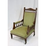 Victorian Upholstered Parlour Armchair