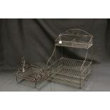 Two 20th century Wirework Plate Racks