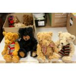 Collection of Teddy Bears including Harrods and Giorgio Beverly Hills