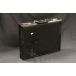 Jacob leather attache case with combination locks