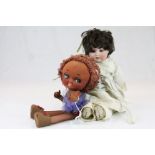 Early 20th century Heubach Koppelsdorf no. 275 Bisque Head and Shoulder Doll with sleeping blue