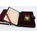 1977 Canadian Queen Elizabeth II Silver Jubilee 22 carat Gold $100 dollar coin cased with COA
