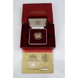 Royal Mint 2002 Gold Proof Half Sovereign Coin. Mint and Cased Condition.