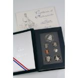 1995 USA prestige 7 coin set in presentation case to commemorate the Civil War Battlefield