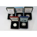 Five Royal Mint cased silver proof £2 Coins to include the 1986 Commonwealth Games, 1994