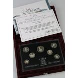 Royal Mint 1996 Silver Proof Anniversary Coin Collection Set. Mint and Cased Condition.
