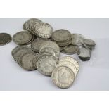 Large collection of approximately 34 x Canadian George V & VI Silver 50 Cents Half Dollar coins