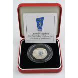 Royal Mint 1998 Silver Proof Piedfort 50 Years Of The NHS Commemorative Fifty Pence Coin. Mint and