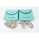 Tiffany & Co 'Please Return To' silver belcher link necklace with oval identity label, lobster