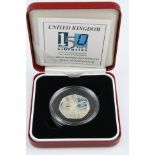 Royal Mint 2000 Silver Proof Piedfort 150 Years Of Public Libraries Commemorative Fifty Pence