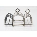 George V silver five bar toast rack, arched form, makers Ollivant & Botsford, Birmingham 1934;