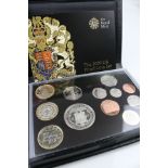 The Royal Mint proof coin year set 2009 to include Kew Gardens 50p pence in black leather case
