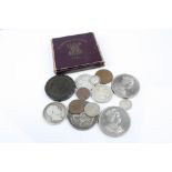 Small collection of approximately 15 x GB coins to include; 1797 George III Cartwheel Twopence, 1836