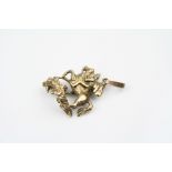 9ct gold charm, modelled as George and the Dragon, length approximately 2cm