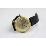 Vintage gents 18K Gold "Jules Jurgensen" 17 jewel Automatic Wristwatch with sweep seconds hand &