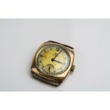 A vintage Gents cushion cased 15 Jewel Omega wristwatch within a Dennison gold plated case.