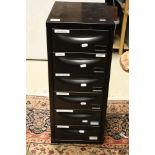 Six drawer black filing cabinet containing a large quantity of mixed 20th GB George V, George VI &