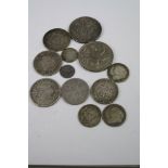 Twelve GB Victoria, Edward VII & George V silver coins to include; 1887 & 1935 crown, 1893, 1895 &