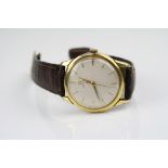 A Vintage Gold Plated Omega Automatic Gents Wrist Watch with Champagne Face and gold Baton