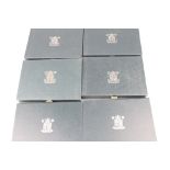 Six UK Royal Mint proof Year coin sets to include; 1983, 1984, 1985, 1986, 1993, 1994, all with