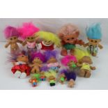 Collection of 15 troll toys to include Thomas Dam, Russ Berrie UK, Russ China, Soma, Dam 1989 magnet