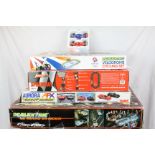 Four boxed slot car starter sets to include Scalextric C664 Le Man 24 Hour, Scalextric Velodrome
