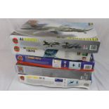 Five boxed 1:48 Airfix aviation model kits to include 08105 Panavia Tornado GR4/4A, A10102 English