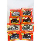 Eight boxed Britains Authentic Farm Models tractors to include 9441 Massey Ferguson 3680, 40511