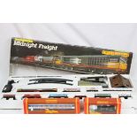 Boxed Hornby OO gauge R674 Midnight Train set appearing complete (part of box top missing) plus