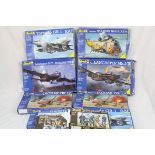 10 boxed Revell aviation model kits to include 1:48 Pilots & Ground Crew WWII, 9 x 1:72 featuring