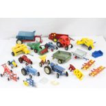 Group of play worn diecast & plastic farming models to include Matchbox and Britains