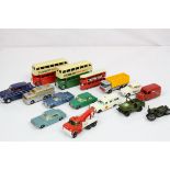 14 loose play worn diecast models to include Matchbox Lesney Commercials Brooke Bond Tea, Lesney