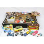 Quantity of mid 20th C diecast and plastic models to include Matchbox Lesney, boxed BPP BRM Friction