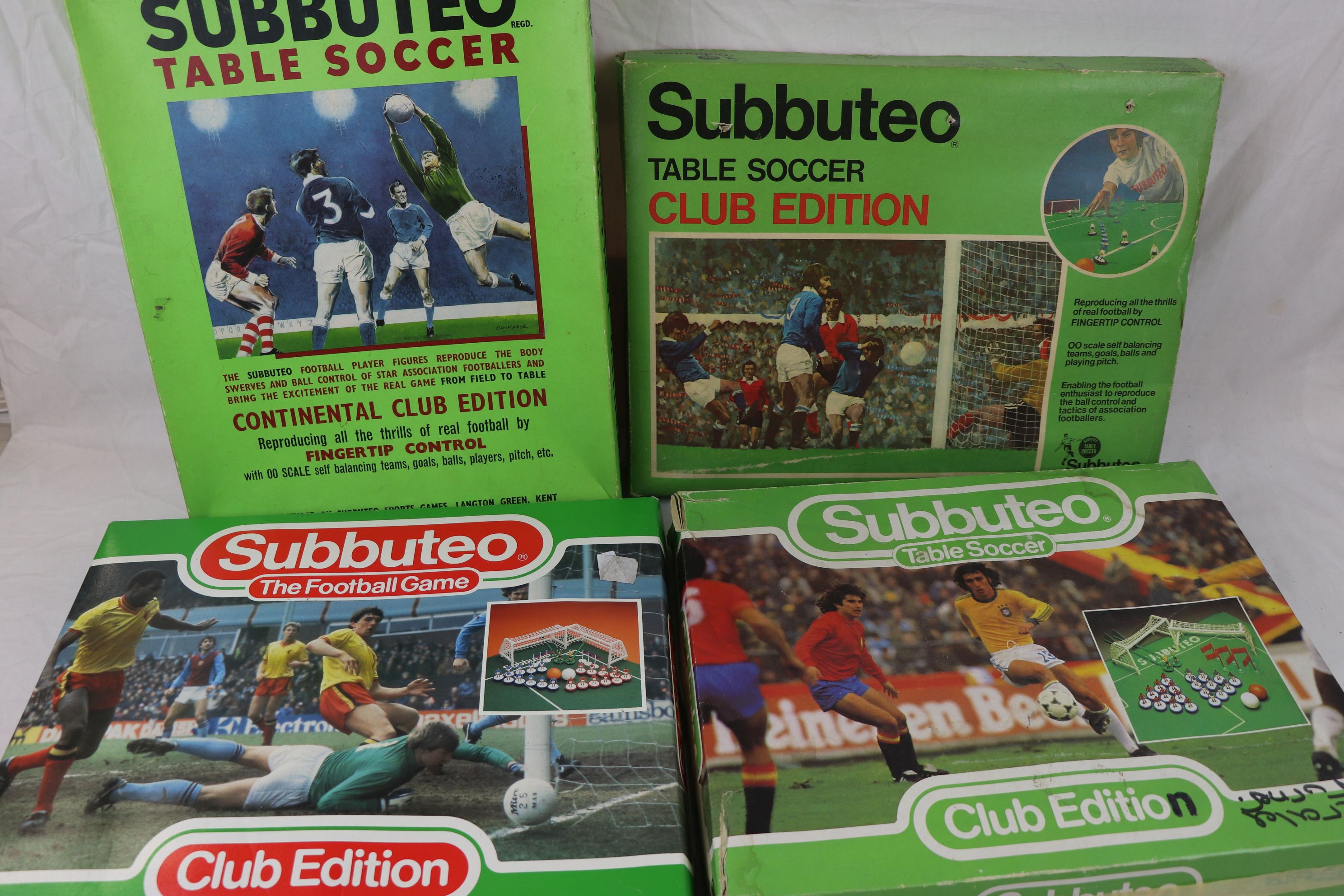 Four 1970s/80s boxed Subbuteo starter sets, all play worn with some damage - Image 6 of 6