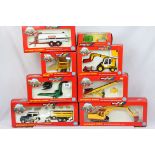 Eight boxed Britains 1:32 farming models to include 9651 Land Rover, Trailer and Accessories, 9602