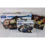 Star Wars - Three boxed & made Hasbro Star Wars vehicles to include The Clone Wars AT-TE All Terrain