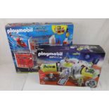 Four boxed Playmobil sets to include City Action x 2 (9462 Fire Station & 9463 Fire Ladder Unit),
