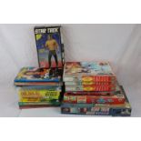 Group of Sci Fi and TV related collectables to include 5 x Captain Scarlet jigsaw puzzles, boxed AMT